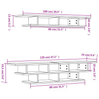 vidaXL Wohnwand Wei&szlig; Holzwerkstoff