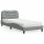 vidaXL Bett mit Matratze Hellgrau 80x200 cm Stoff