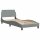 vidaXL Bett mit Matratze Hellgrau 80x200 cm Stoff