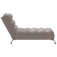 vidaXL Chaiselongue mit Kissen Taupe Stoff