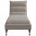 vidaXL Chaiselongue mit Kissen Taupe Stoff