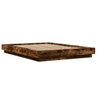 vidaXL Bettgestell R&auml;uchereiche 140x190 cm Holzwerkstoff