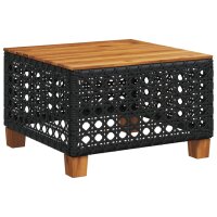 vidaXL 11-tlg. Garten-Sofagarnitur mit Kissen Schwarz Poly Rattan