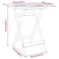 vidaXL 3-tlg. Bistro-Set Klappbar Massivholz Akazie