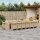 vidaXL 17-tlg. Garten-Essgruppe mit Kissen Beige Poly Rattan