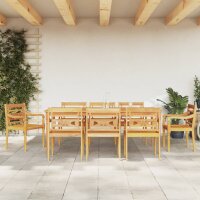 vidaXL 9-tlg. Garten-Essgruppe Massivholz Teak