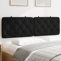 vidaXL Kopfteil-Kissen Schwarz 160 cm Samt