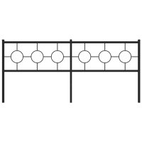 vidaXL Kopfteil Metall Schwarz 193 cm