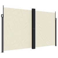 vidaXL Seitenmarkise Ausziehbar Creme 200x1000 cm