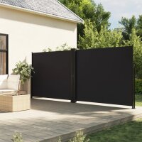 vidaXL Seitenmarkise Ausziehbar Schwarz 160x1000 cm