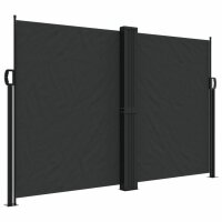 vidaXL Seitenmarkise Ausziehbar Schwarz 160x1000 cm