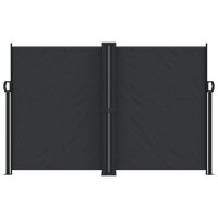 vidaXL Seitenmarkise Ausziehbar Schwarz 160x1000 cm