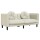 vidaXL Sofa mit Kissen 2-Sitzer Creme Samt