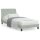 vidaXL Bett mit Matratze Hellgrau 90x190 cm Samt