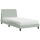 vidaXL Bett mit Matratze Hellgrau 100x200 cm Samt