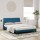 vidaXL Bett mit Matratze Blau 160x200 cm Samt