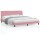 vidaXL Bett mit Matratze Rosa 180x200 cm Samt