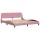 vidaXL Bett mit Matratze Rosa 180x200 cm Samt