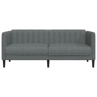 vidaXL Sofa 2-Sitzer Dunkelgrau Stoff