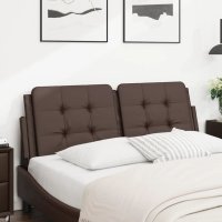 vidaXL Kopfteil-Kissen Braun 120 cm Kunstleder