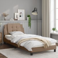 vidaXL Bettgestell mit Kopfteil Cappuccino-Braun 80x200 cm Kunstleder