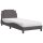 vidaXL Bett mit Matratze Grau 90x200 cm Kunstleder