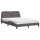 vidaXL Bett mit Matratze Grau 140x190 cm Kunstleder