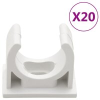 vidaXL Installationsrohre mit Clips &Oslash;20 mm 10 m PVC