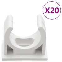 vidaXL Installationsrohre mit Clips &Oslash;25 mm 10 m PVC