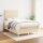 vidaXL Boxspringbett mit Matratze Creme 120x190 cm Stoff