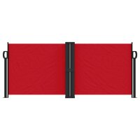 vidaXL Seitenmarkise Ausziehbar Rot 100x600 cm