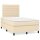 vidaXL Boxspringbett mit Matratze Creme 120x190 cm Stoff