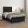 vidaXL Boxspringbett mit Matratze Schwarz 120x190 cm Kunstleder