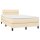 vidaXL Boxspringbett mit Matratze &amp; LED Creme 120x190 cm Stoff