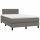 vidaXL Boxspringbett mit Matratze Grau 120x190 cm Kunstleder