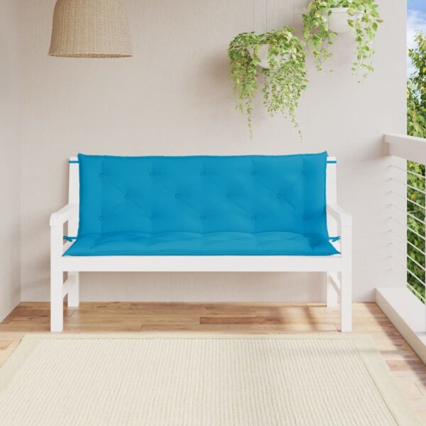 vidaXL Gartenbank-Auflagen 2 Stk. Hellblau 150x50x7 cm Oxford-Gewebe