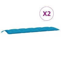 vidaXL Gartenbank-Auflagen 2 Stk. Hellblau 180x50x7 cm Oxford-Gewebe