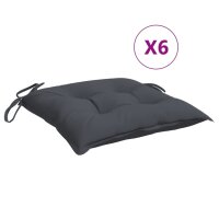 vidaXL Stuhlkissen 6 Stk. Anthrazit 50x50x7 cm Oxford-Gewebe