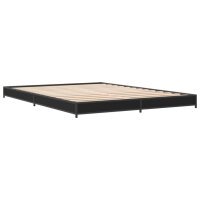 vidaXL Bettgestell Schwarz 140x190 cm Holzwerkstoff und Metall