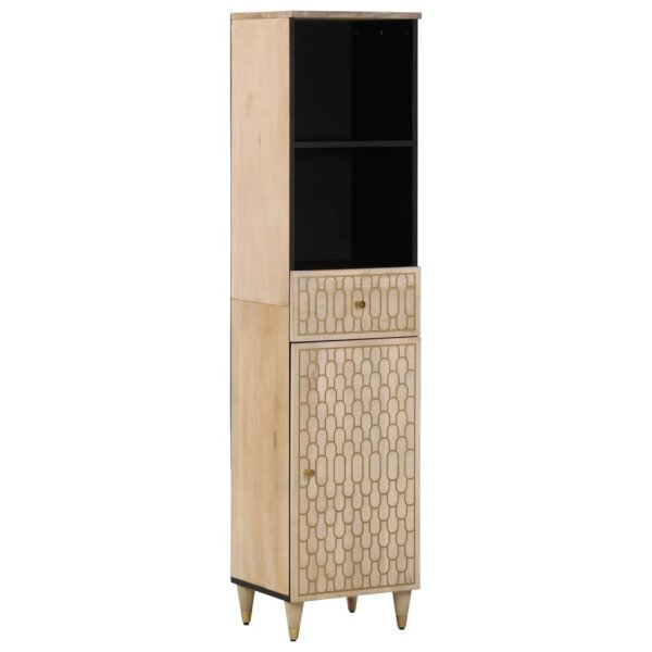 vidaXL Badschrank 38x33x160 cm Massivholz Mango