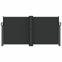 vidaXL Seitenmarkise Ausziehbar Schwarz 120x1000 cm