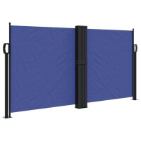 vidaXL Seitenmarkise Ausziehbar Blau 120x1000 cm