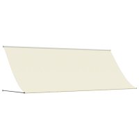 vidaXL Markise Einziehbar Creme 400x150 cm Stoff und Stahl