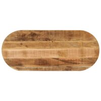 vidaXL Tischplatte 120x60x2,5 cm Oval Raues Massives Mangoholz