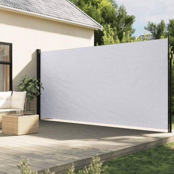 vidaXL Seitenmarkise Ausziehbar Wei&szlig; 200x600 cm