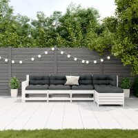 vidaXL 5-tlg. Garten-Lounge-Set mit Kissen Weiß...