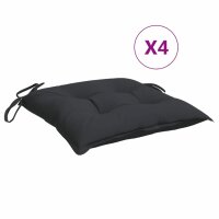 vidaXL Stuhlkissen 4 Stk. Schwarz 40x40x7 cm Oxford-Gewebe