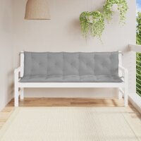 vidaXL Gartenbank-Auflagen 2 Stk. Grau 180x50x7 cm Oxford-Gewebe