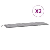 vidaXL Gartenbank-Auflagen 2 Stk. Grau 180x50x7 cm Oxford-Gewebe