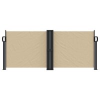 vidaXL Seitenmarkise Ausziehbar Beige 100x1000 cm